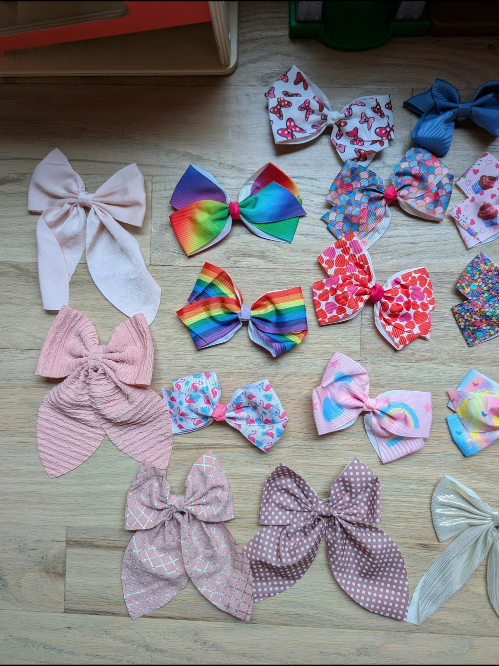 Assorted Girls' Hair Bows - Pink, Rainbow, Gold, Unicorn, Disney